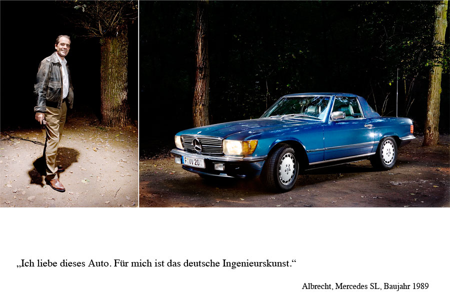 "I love this car. For me, it´s the art of German engineering."Albrecht, Mercedes SL, year of manufacture 1989